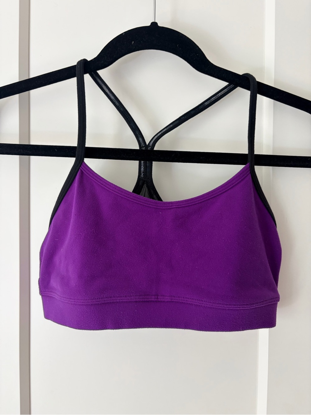 lululemon athletica Purple & Black Power Y Sports Bra | 6